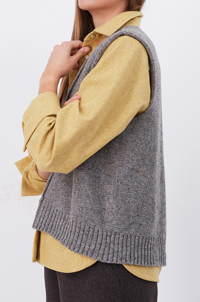 Камізелька в'язана твідова (КА 100)